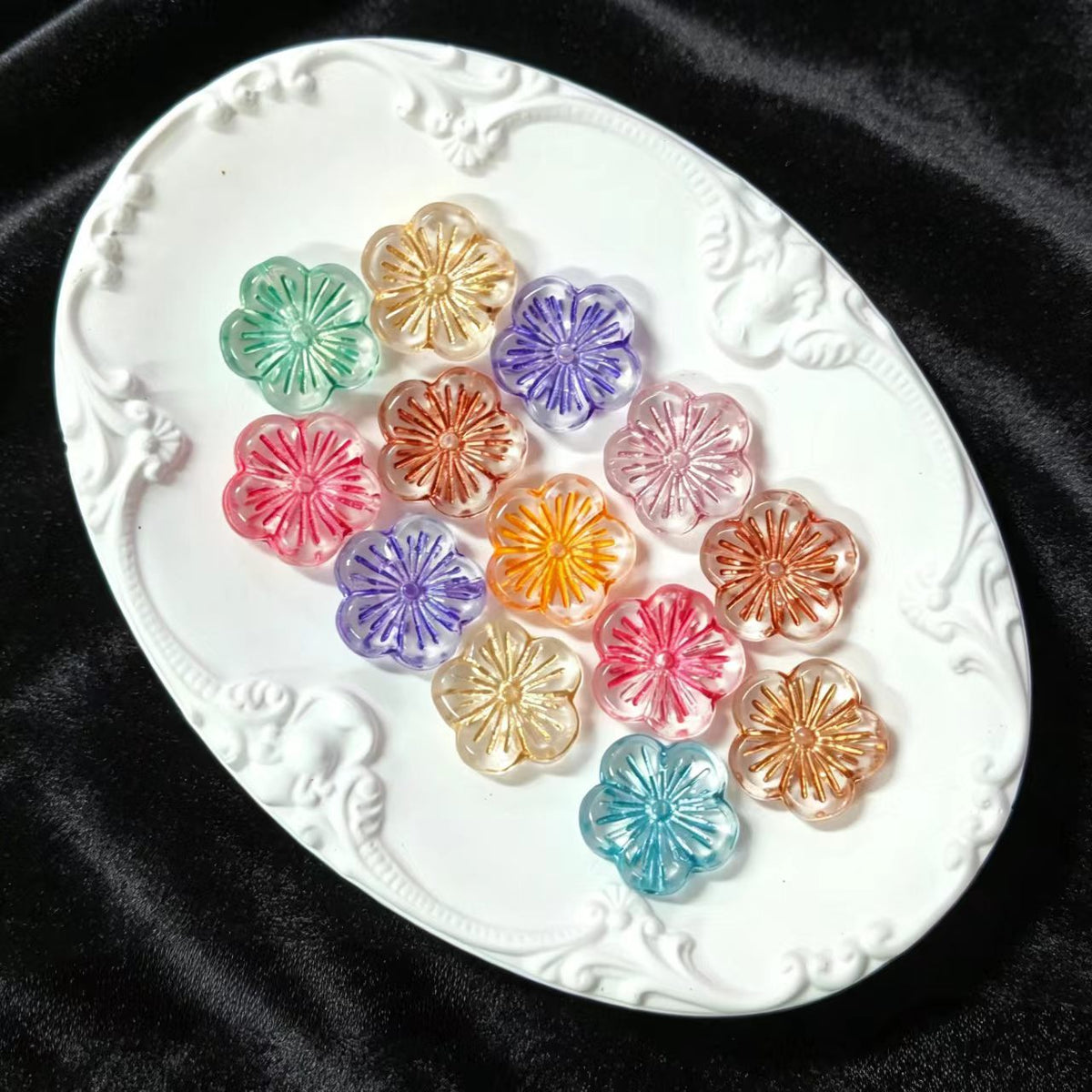 [NEW] Vintage Gold Inlay Czech Glass Beads