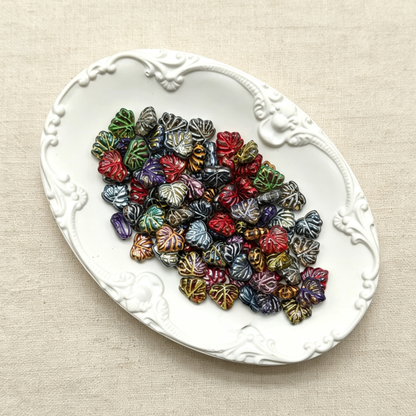 [NEW] Vintage Gold Inlay Czech Glass Beads