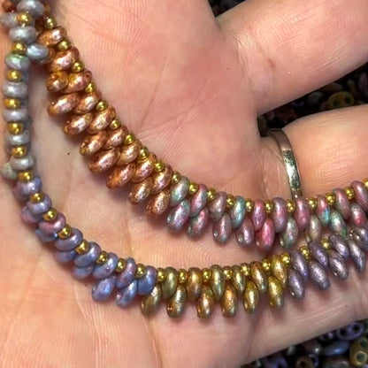 ✨【NEW】Speckled Pig Nose | Double‑Hole Oval Glass Bead for DIY Handcrafted Jewelry