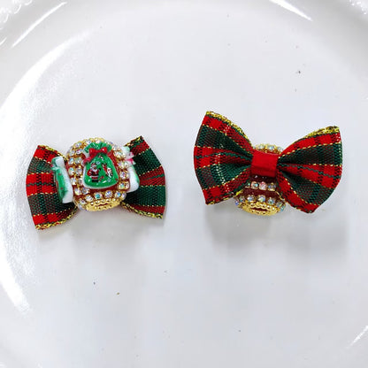 ✨【NEW】Christmas Ornate Bow Beads | Rhinestone Ribbon Bow Beads with Straight Hole for DIY Beaded Pen, Phone Strap & Keychain