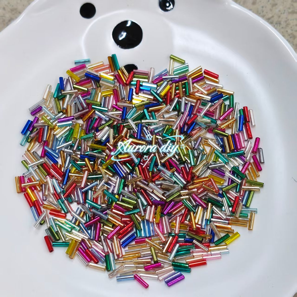 ✨【NEW】Silver-Lined Tiny Tube | Glass Tube Beads, Mixed Color DIY Jewelry Making Supplies