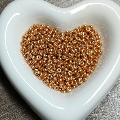 ✨【NEW】2×3.5mm Metallic Donut｜donut‑shaped metallic glass spacer beads for DIY jewelry making