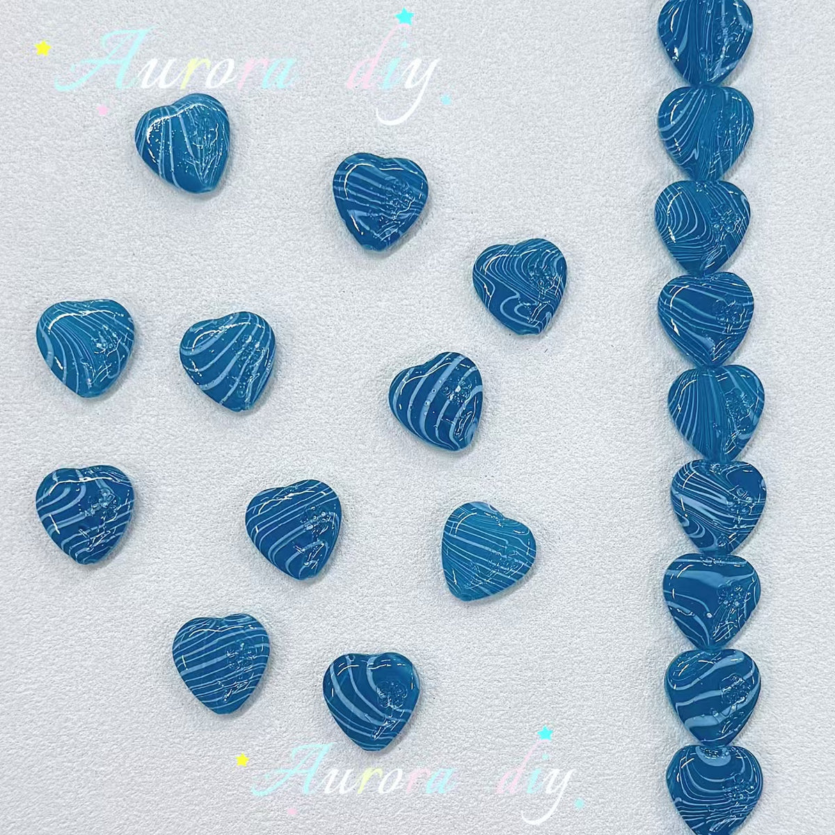 ✨【NEW】Swirl Floral Heart | Glass Beads for DIY Jewelry Making
