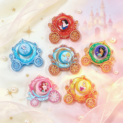 ✨【NEW】Princess Carriage Acrylic Ball Charms Set, Vertical Through Hole DIY Decoration Accessories