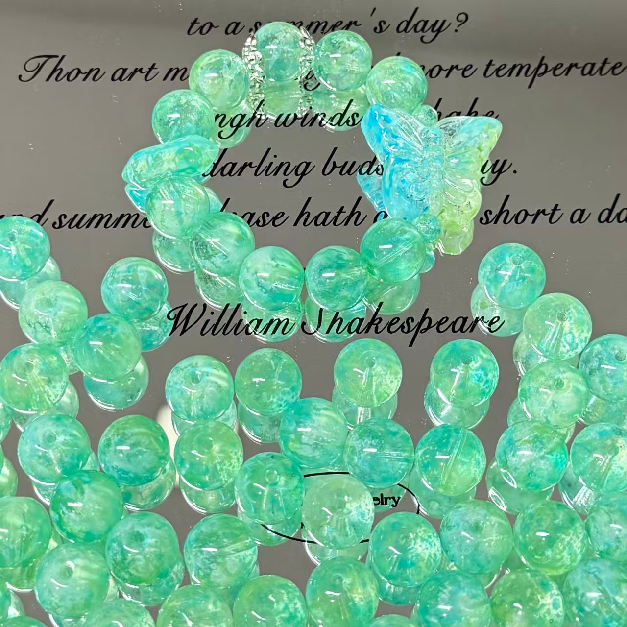 ✨【NEW】Pastel Fairy Butterfly｜mixed‑color, butterfly‑shaped, loose glass pieces for DIY bracelet necklace jewelry making