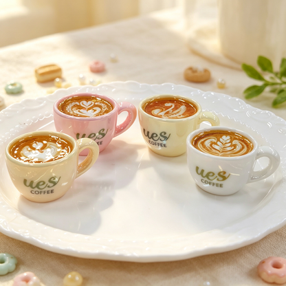 ✨【NEW】Latte Coffee Cup Resin Ornament, 2.5 cm Height, DIY Craft Decoration Accessory