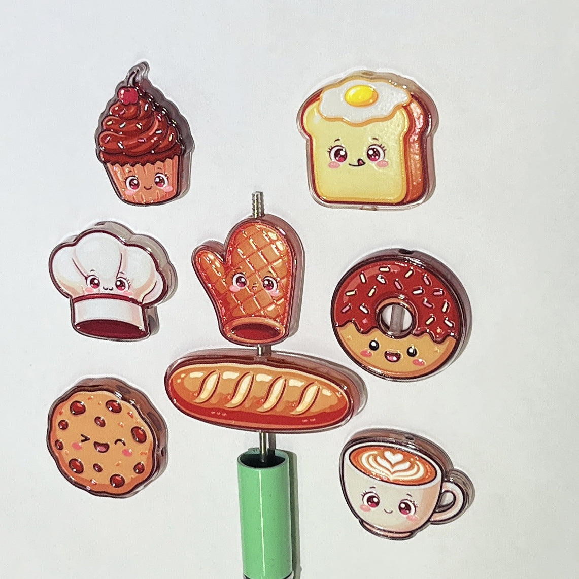 ✨【NEW】Bake Buddy Acrylic Charm, Double Sided Embossed, DIY Handmade Decoration Accessory