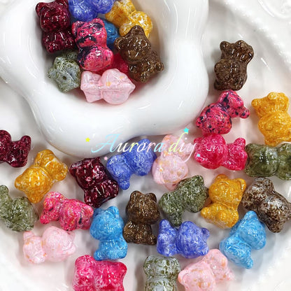 ✨【NEW】Oil Specked Bear | Glass Beads for DIY Jewelry Making
