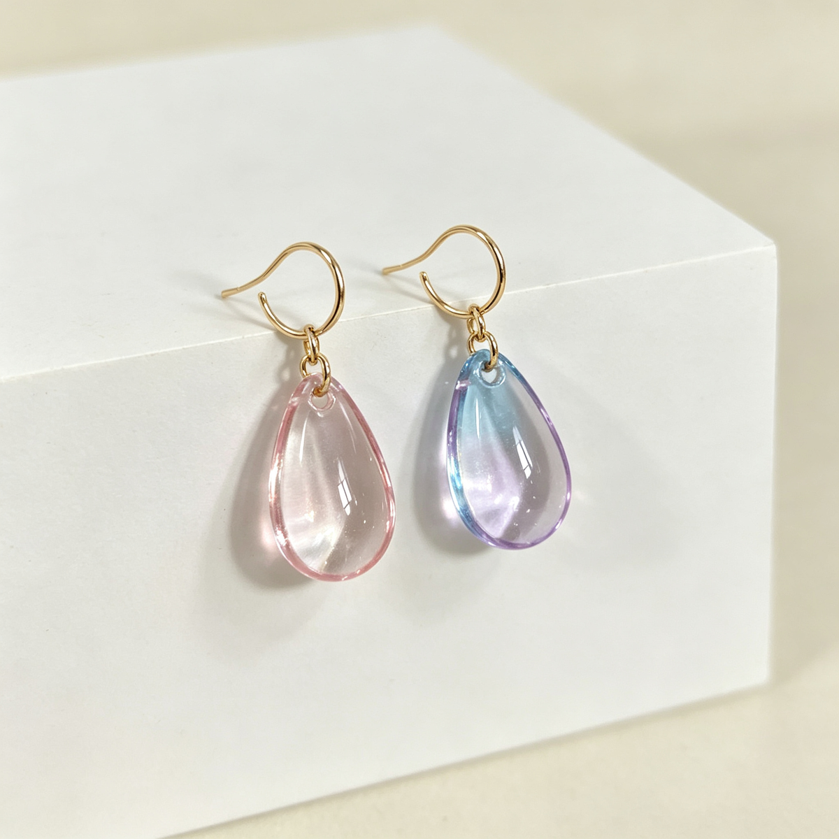 ✨【NEW】Aurora Teardrop | Glass Pendants, Top Single Hole Drop Charms for DIY Jewelry