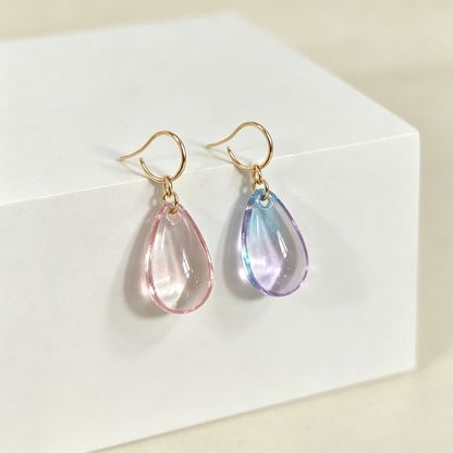 ✨【NEW】Aurora Teardrop | Glass Pendants, Top Single Hole Drop Charms for DIY Jewelry