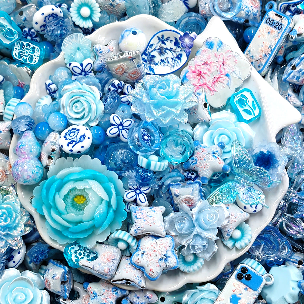 ✨【NEW】Acrylic-Blue Porcelain Flora