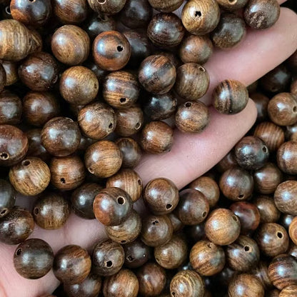 ✨【NEW】Natural Round Wood Beads | Pre-Drilled Wooden Beads For DIY Boho Jewelry