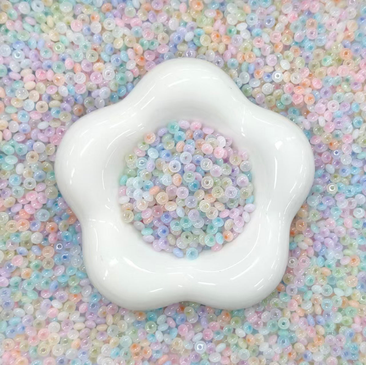 ✨【NEW】Macaron Jade UFO | 4x2.5mm Pastel Flat Disc Glass Beads for DIY Jewelry Making