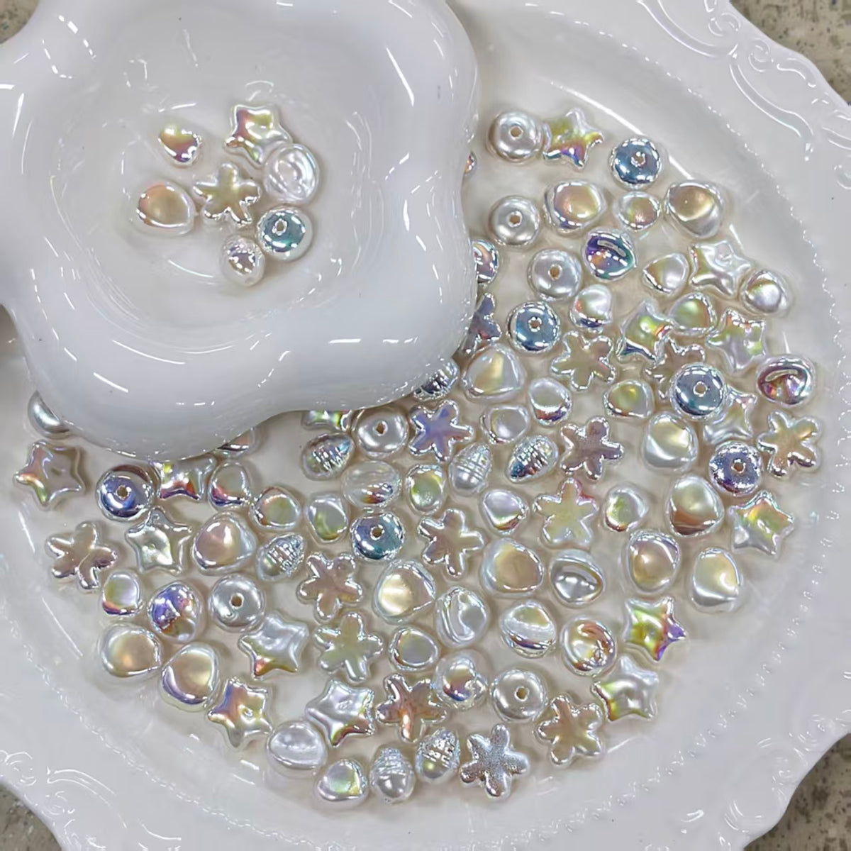 ✨【NEW】Aurora Baroque Pearl | UV Iridescent Baroque Resin Pearl Beads, DIY Jewelry Making Supplies