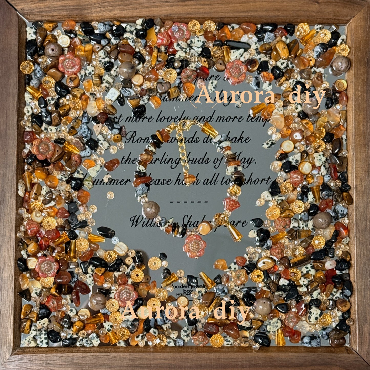 ✨【NEW】Amber Harvest｜Warm‑toned loose beads with crystal chips, czech glass, faceted glass & seashell for DIY bracelet making