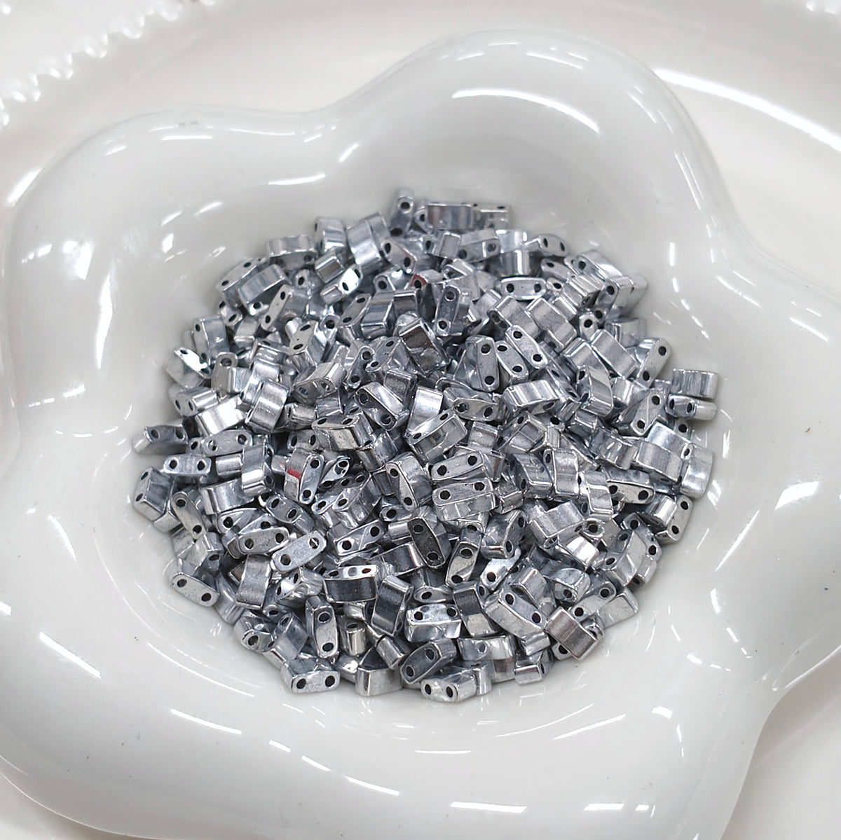 ✨【NEW】Metallic Half-Tila | 2 Hole Beads, DIY Handmade Jewelry Accessories