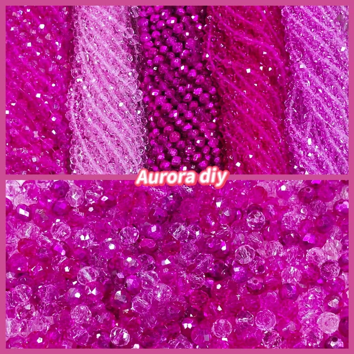 ✨【NEW】Fuchsia Spark | 8mm Flat Faceted Glass Beads for DIY Handcrafted Jewelry