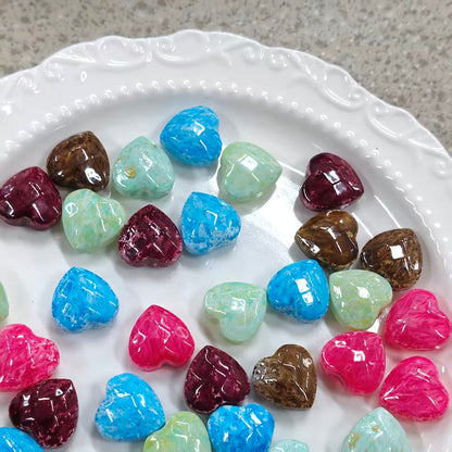 ✨【NEW】Oil Specked Heart | Side Hole Glass Beads for DIY Jewelry Making