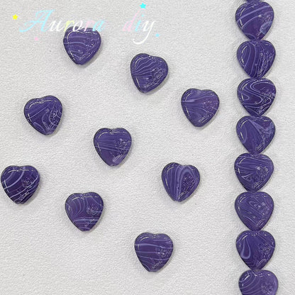 ✨【NEW】Swirl Floral Heart | Glass Beads for DIY Jewelry Making