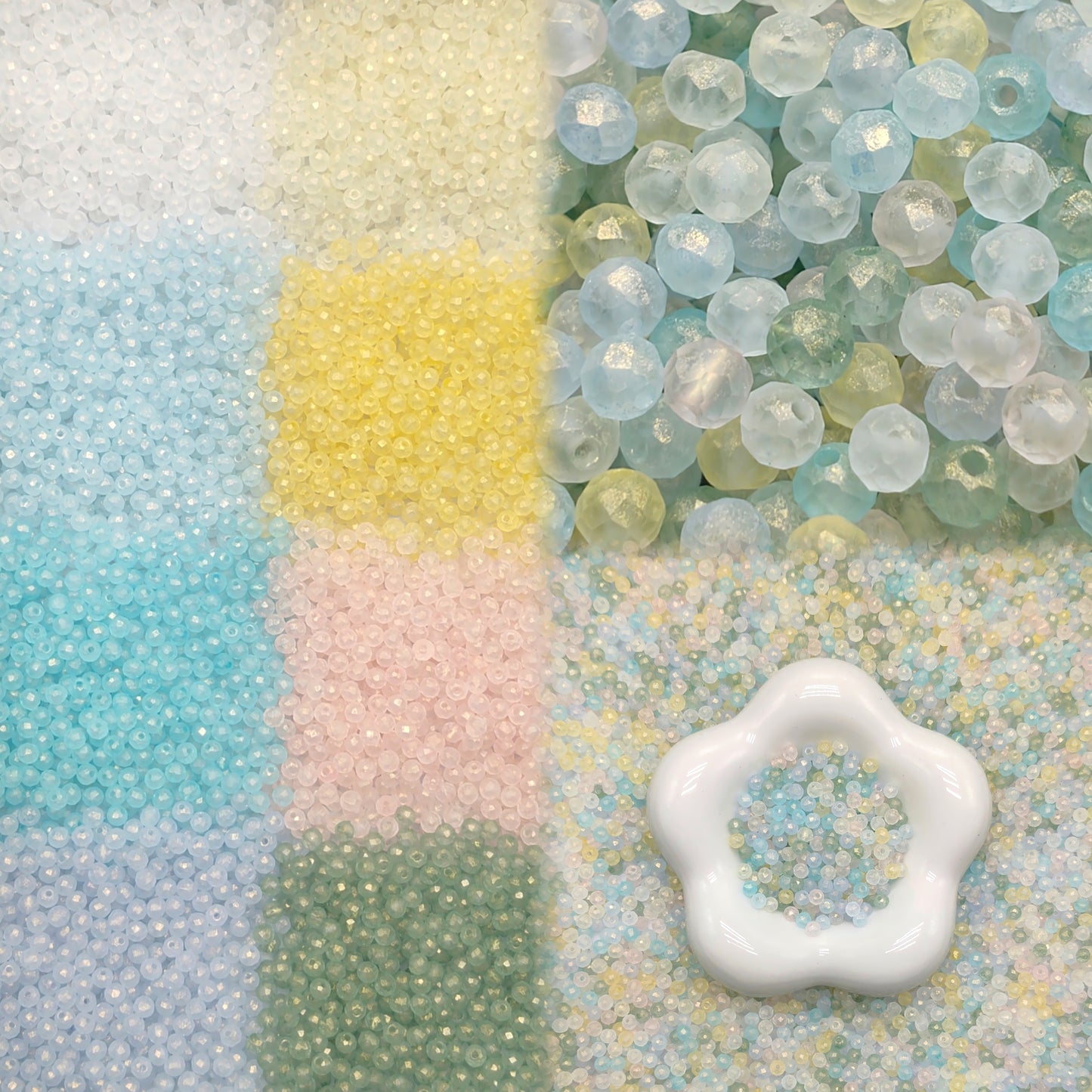 ✨【NEW】Light Frost Prism | Frosted Faceted Glass Beads For DIY Jewelry Making