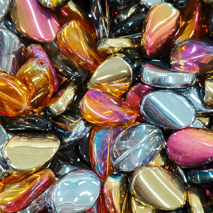 ✨【NEW】Metallic Chip Beads, Iridescent Plated Glass Beads for DIY Jewelry Making