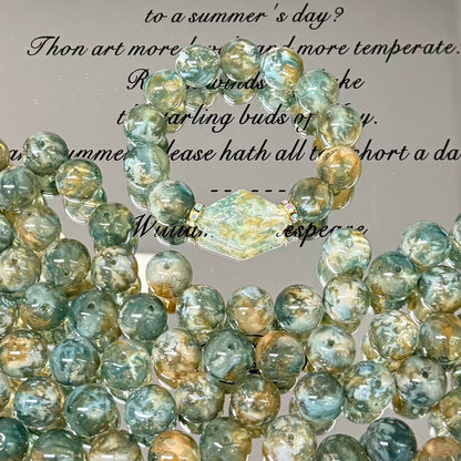✨【NEW】14mm Aurora Marble Orb｜marbled‑effect, loose round glass beads for DIY bracelet necklace jewelry making
