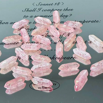 ✨【NEW】Gradient Double‑Point Prism｜Faceted Glass Beads for DIY Bracelet Jewelry Making