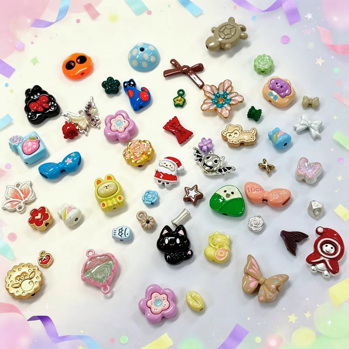 ✨【NEW】 Cute Alloy Spacers | Mixed Macaron Cartoon Charms, Random Styles DIY Jewelry Making Supplies
