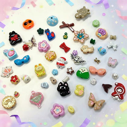 ✨【NEW】 Cute Alloy Spacers | Mixed Macaron Cartoon Charms, Random Styles DIY Jewelry Making Supplies