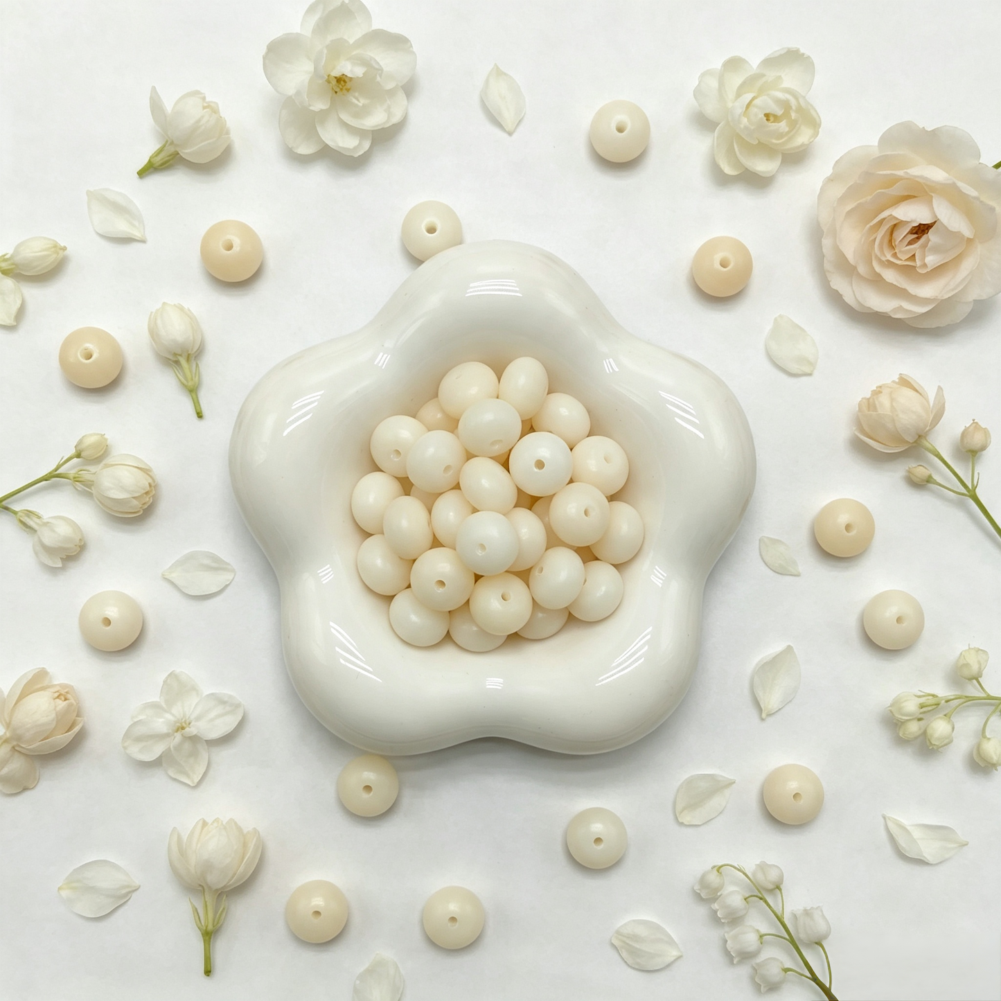 [NEW] M40-8*11mm Ivory White Abacus Bodhi
