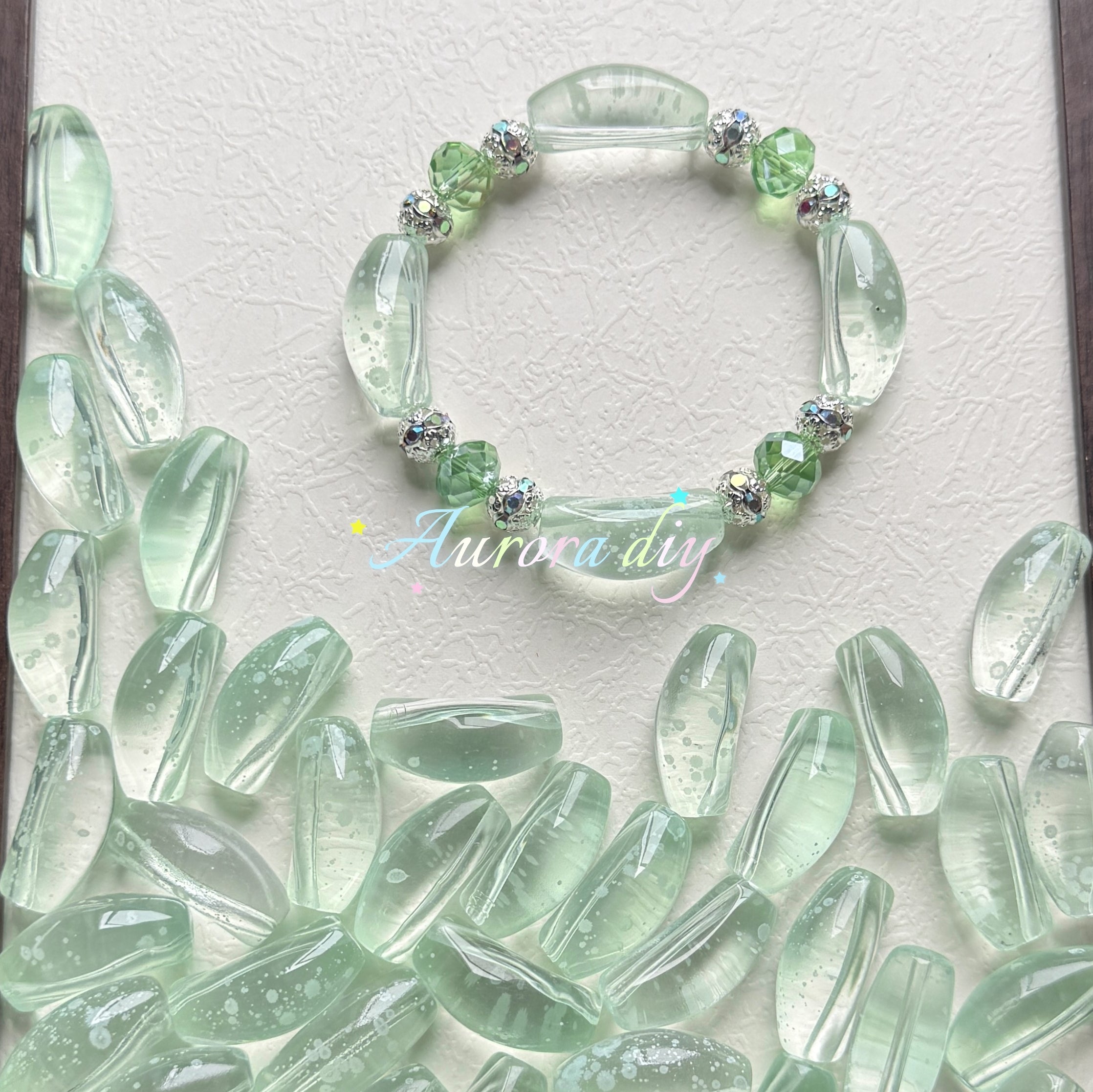 ✨【NEW】Transparent Bubble Curve | Multicolor Curved Tube Glass Beads For DIY Bracelet Necklace Jewelry Making Craft Supplies