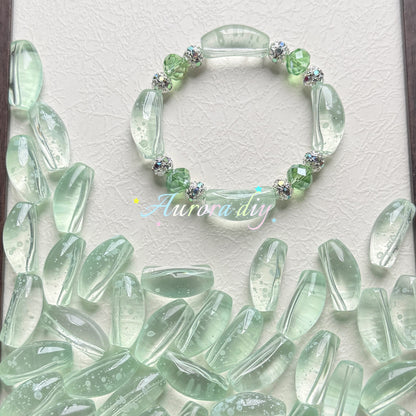 ✨【NEW】Transparent Bubble Curve | Multicolor Curved Tube Glass Beads For DIY Bracelet Necklace Jewelry Making Craft Supplies