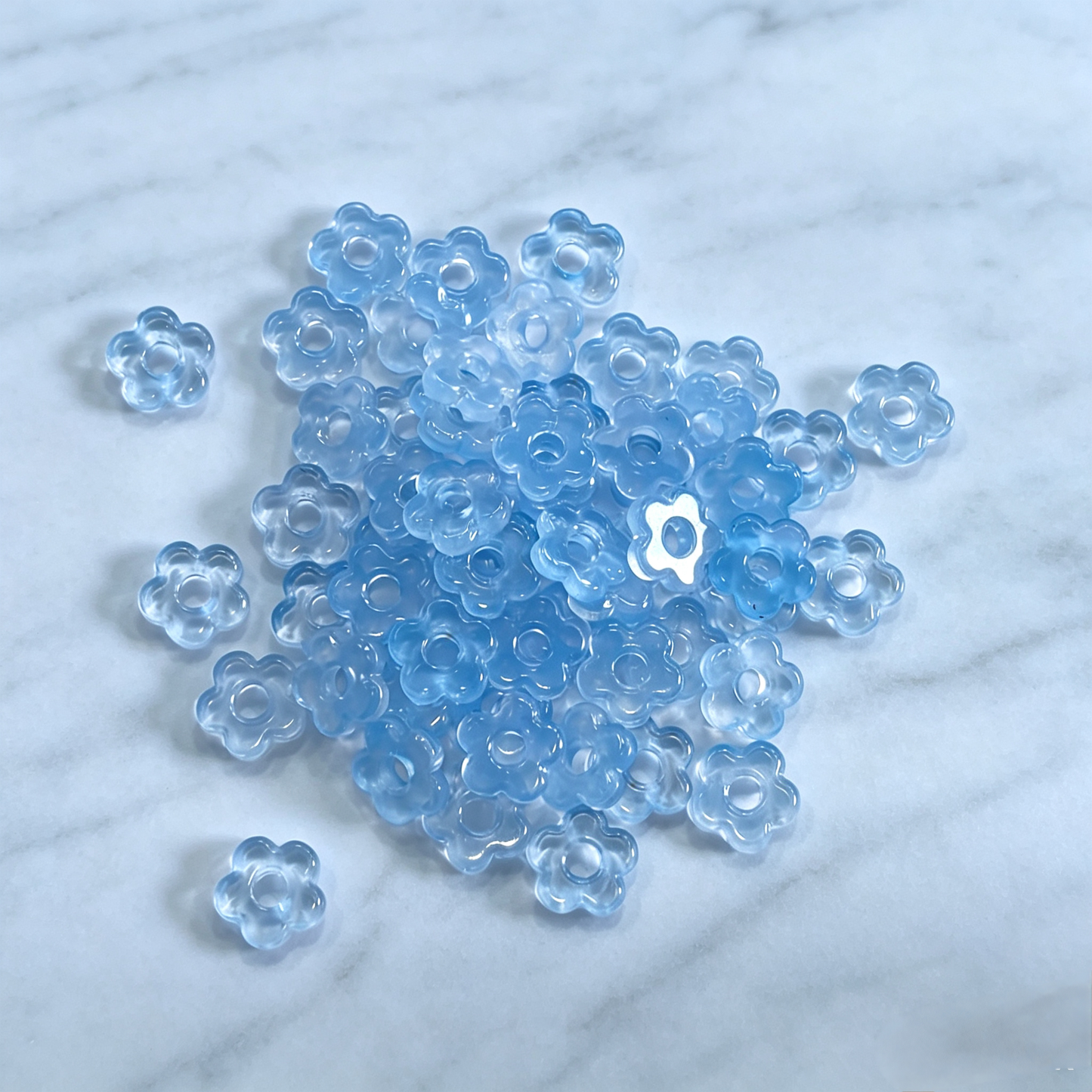 ✨【NEW】Hollow Flower | Large Hole Glass Flower Beads For DIY Handmade Jewelry Craft Supplies
