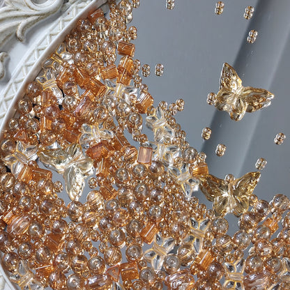 ✨【NEW】Amber Champagne | Champagne Tone Mixed Glass Beads For DIY Handmade Jewelry Making
