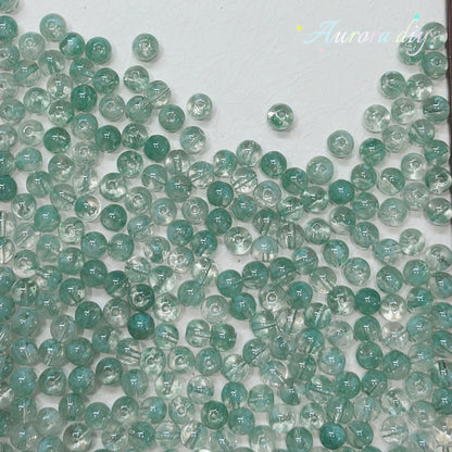 ✨【NEW】8mm Multicolor Wave‑Pattern Glass Round Beads For DIY Jewelry Making