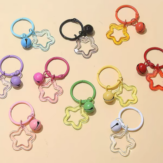 ✨【NEW】Candy Star Keychain | Acrylic Bell Ring for DIY Handmade Ornament Crafts