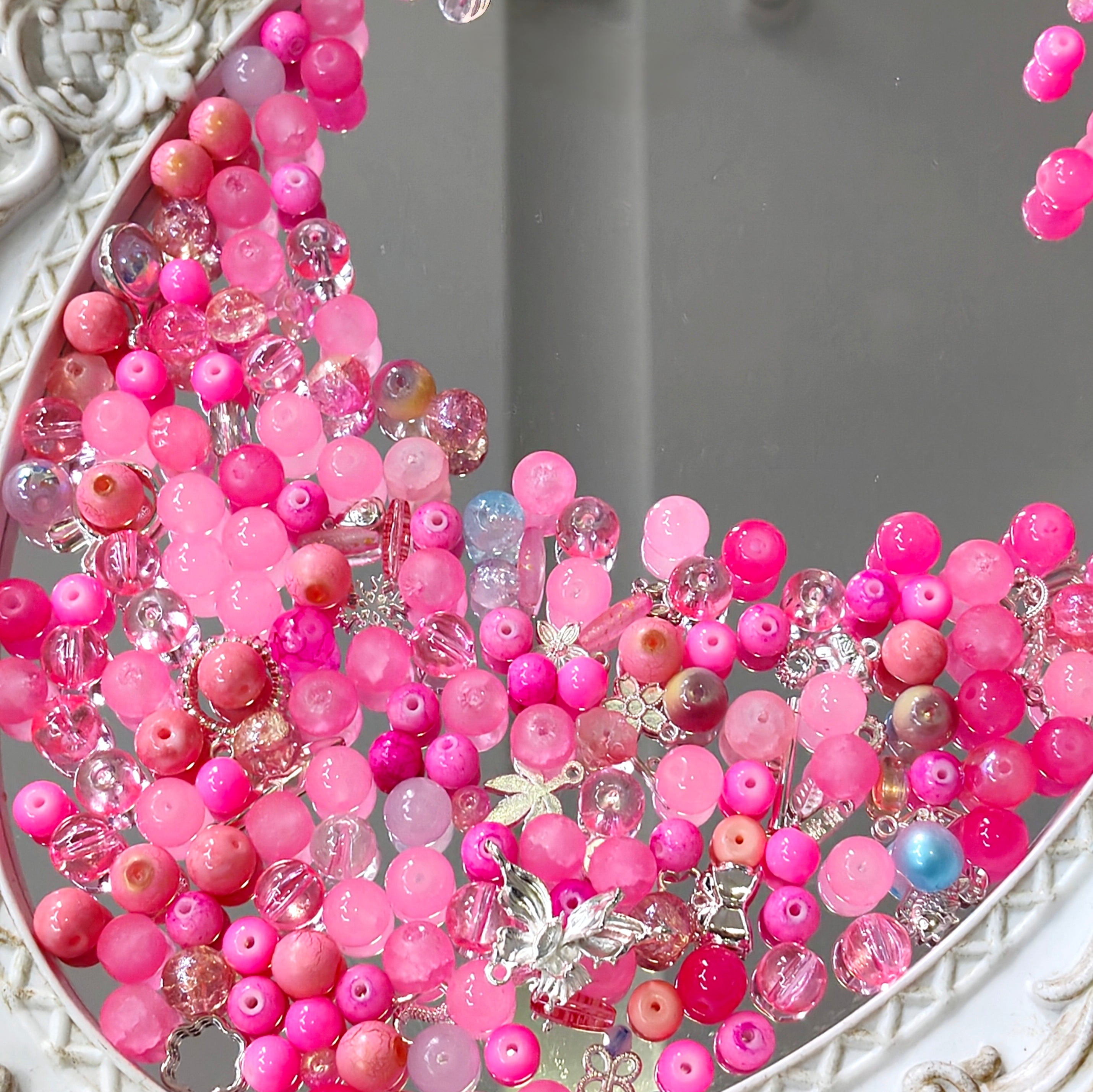 【NEW|B5G1】Aesthetic Mixed Glass Beads Collection | Buy 5 Packs Get 1 Free, 250g Per Pack, New Colors Updated Regularly