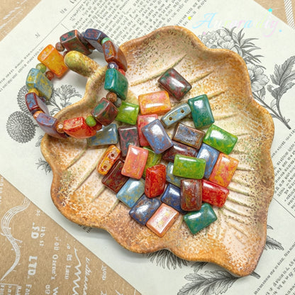 [NEW] Vintage Gold Inlay Czech Glass Beads