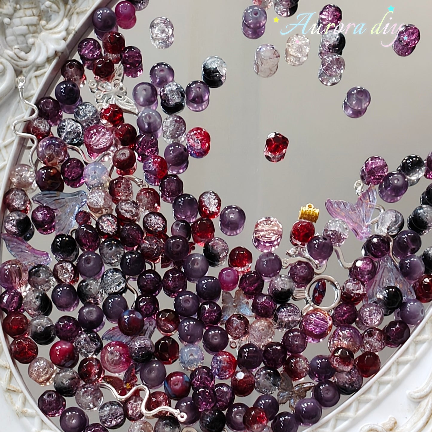 【NEW|B5G1】Aesthetic Mixed Glass Beads Collection | Buy 5 Packs Get 1 Free, 250g Per Pack, New Colors Updated Regularly