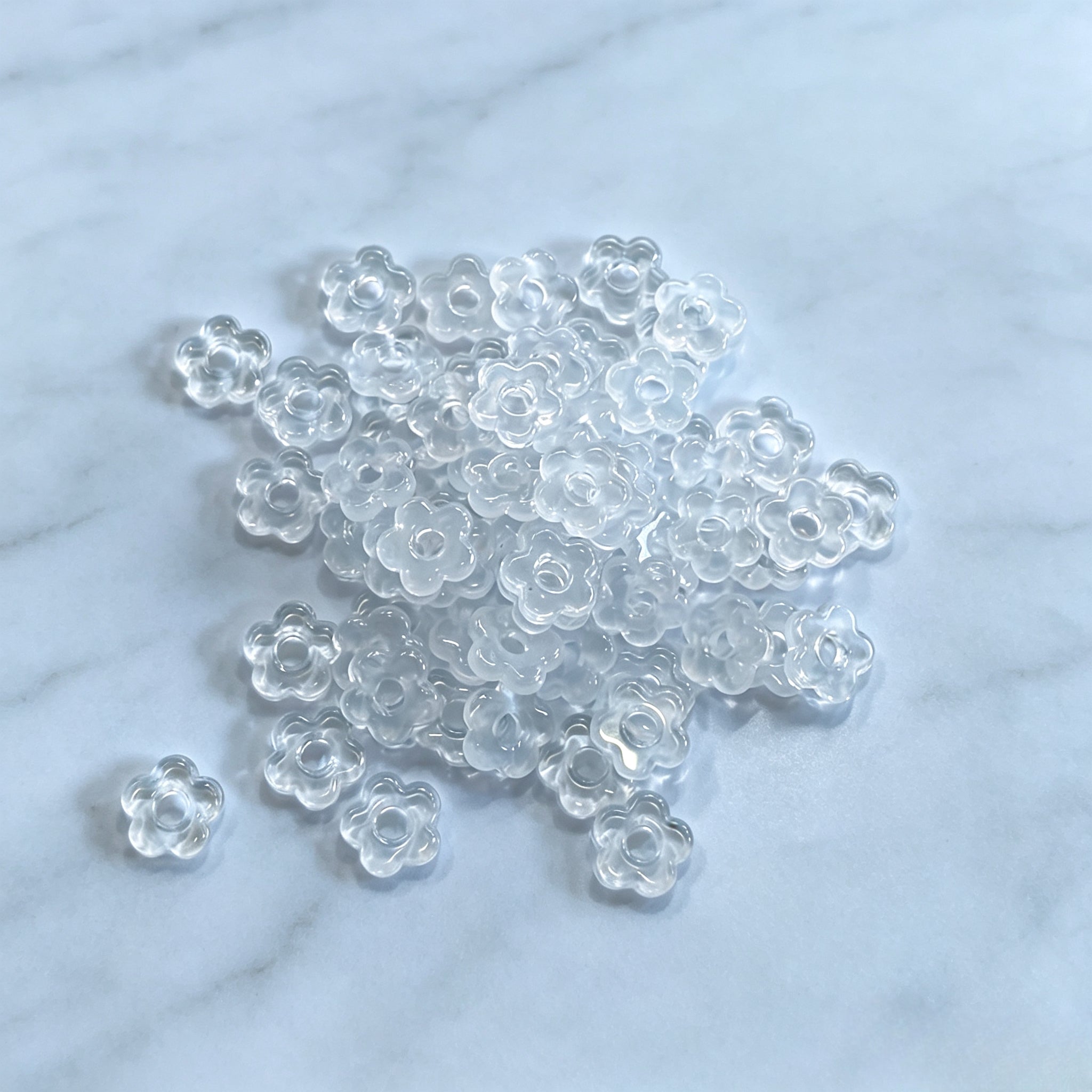 ✨【NEW】Hollow Flower | Large Hole Glass Flower Beads For DIY Handmade Jewelry Craft Supplies