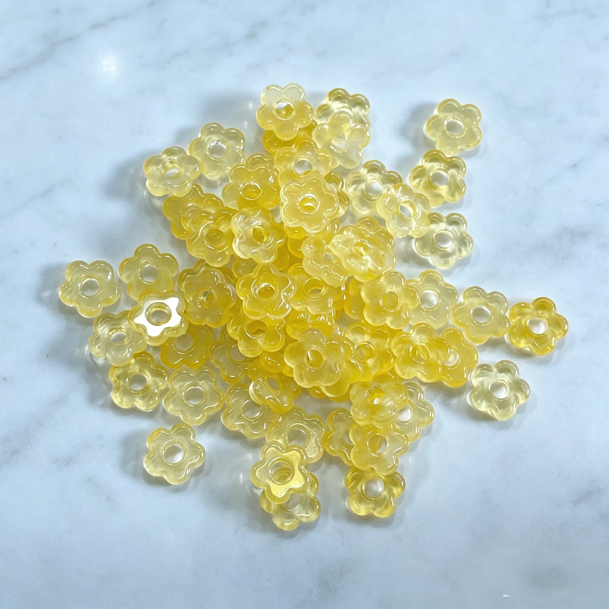 ✨【NEW】Hollow Flower | Large Hole Glass Flower Beads For DIY Handmade Jewelry Craft Supplies