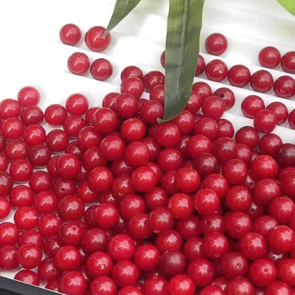 [NEW] H48-11.5mm Rich Red Round Bodhi|for Bracelet & Jewelry DIY making