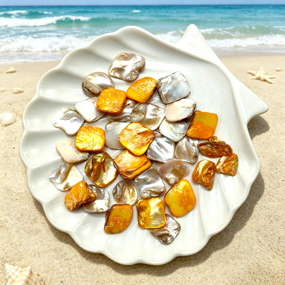 ✨【NEW】Iris Iridescent Mixed-Shape Mother-of-Pearl Shell Bulk DIY Craft Beads