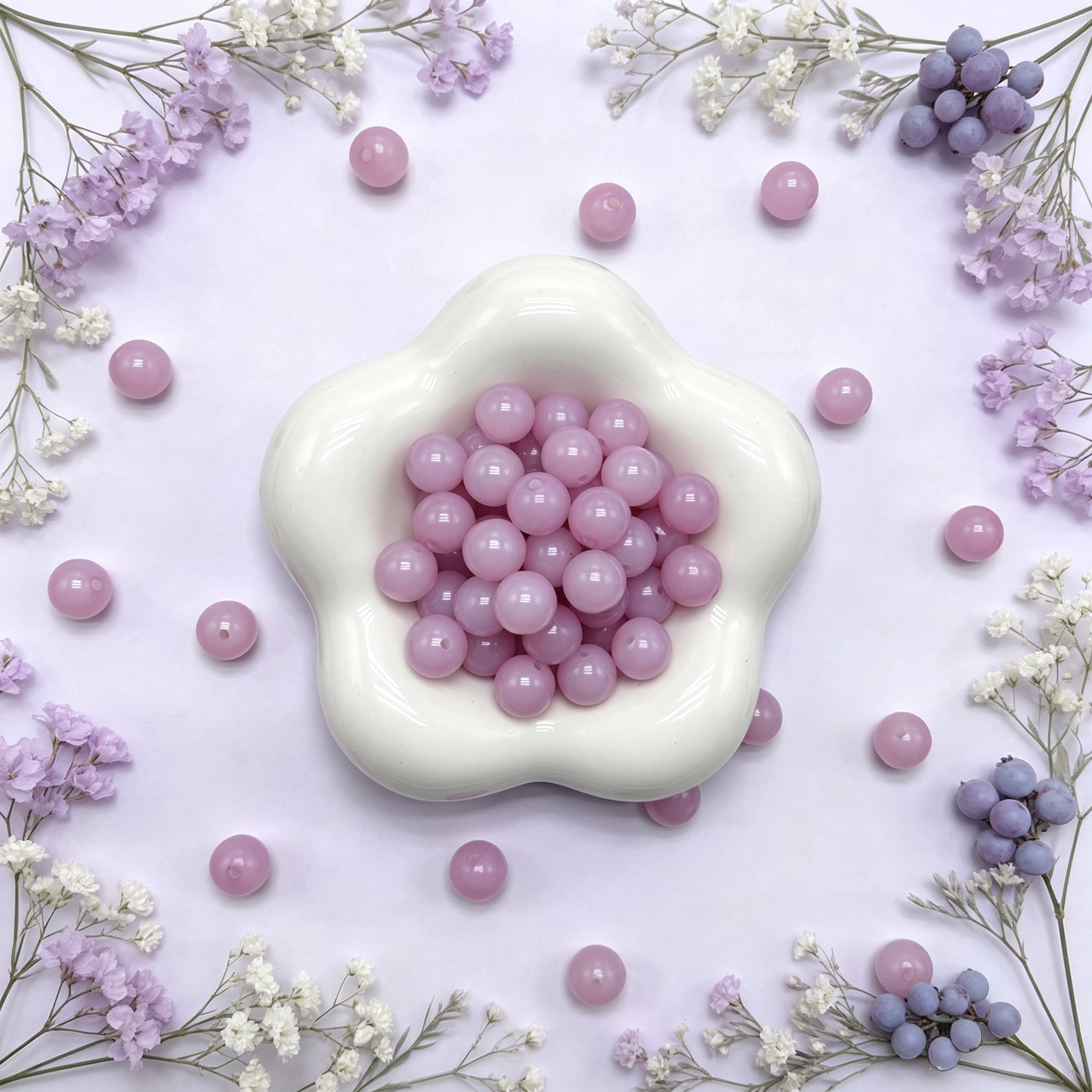 [NEW] H64-10mm Lavender Purple Round Bodhi|for Bracelet & Jewelry DIY making