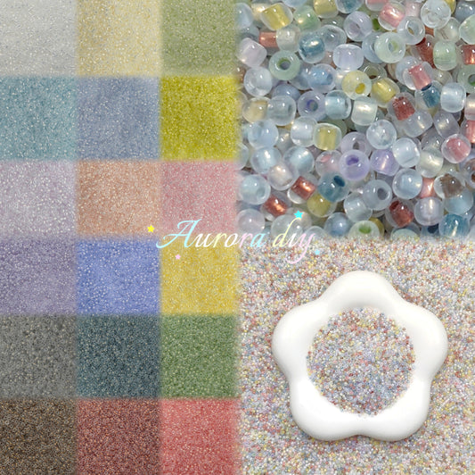 ✨【NEW】2mm Color-Lined Glass Seed Beads Pastel Multicolor for DIY Jewelry Making