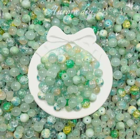 Glass-Grass Glow|for DIY Bracelet & Jewelry Craft