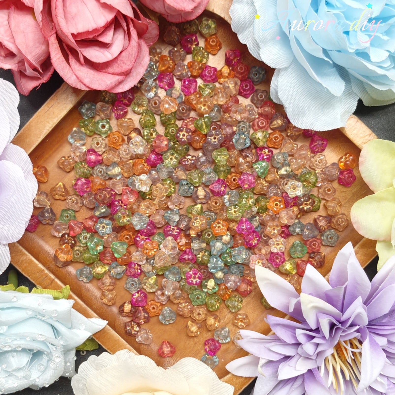 [NEW] Vintage Gold Inlay Czech Glass Beads