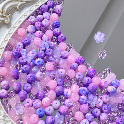 💜【NEW】Orchid Blush | Pink Purple Mixed Glass Bead Set For DIY Handmade Jewelry