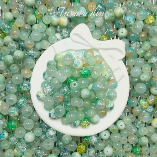 Glass-Grass Glow|for DIY Bracelet & Jewelry Craft