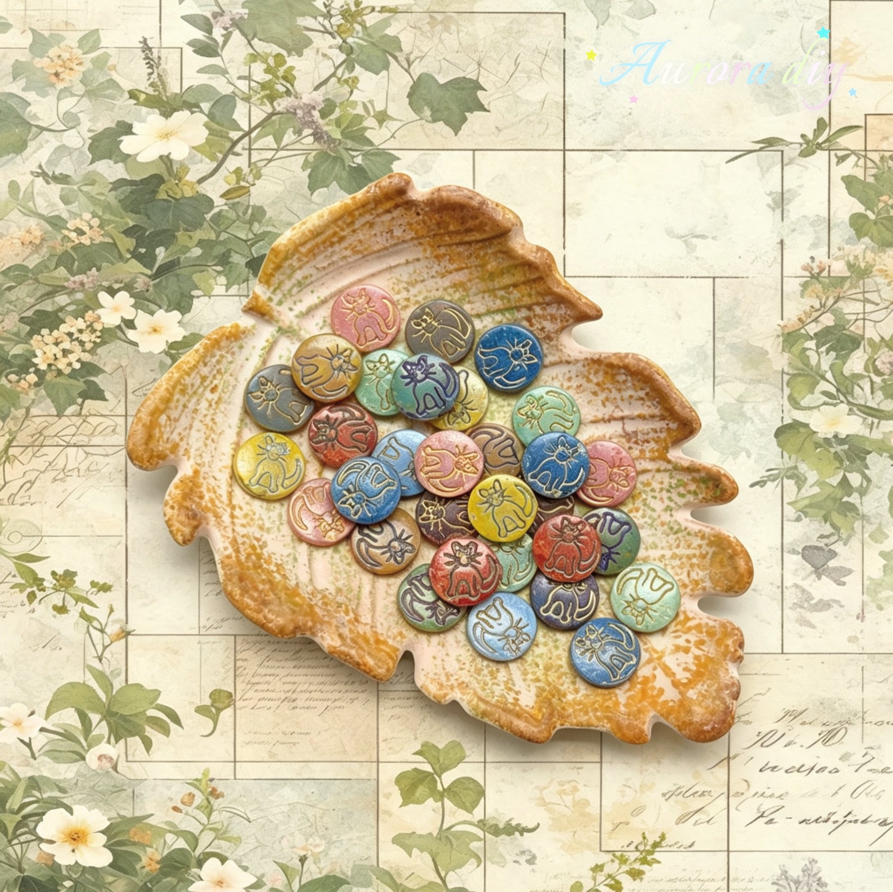 [NEW] Vintage Gold Inlay Czech Glass Beads